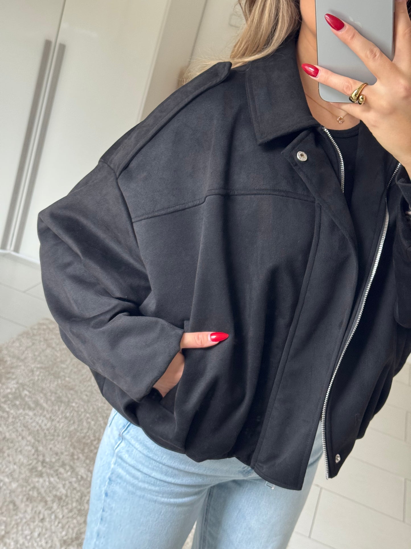 Wildlederoptik Jacke