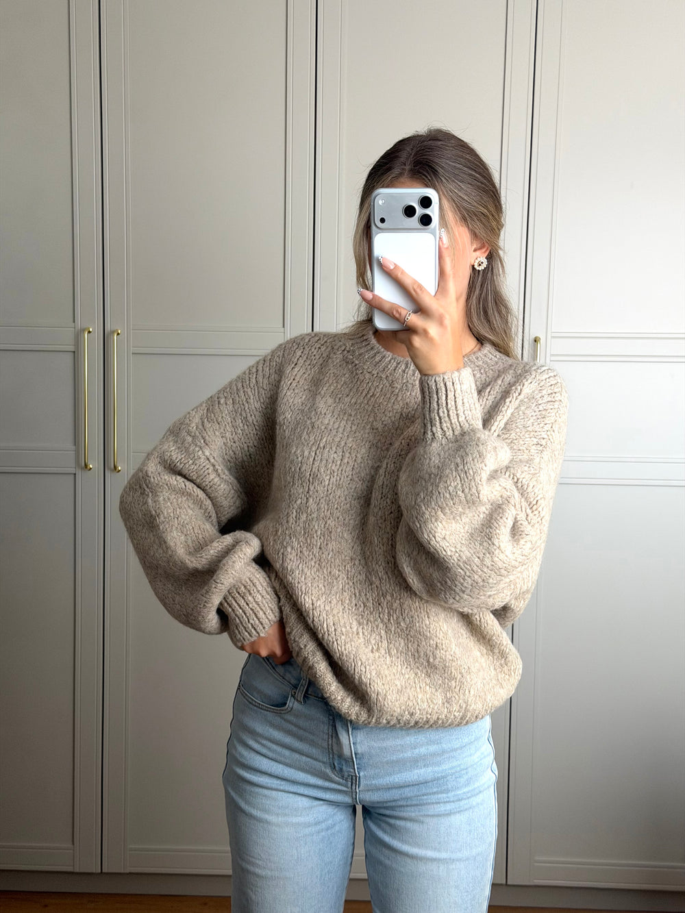 Maxine Strickpullover - taupe