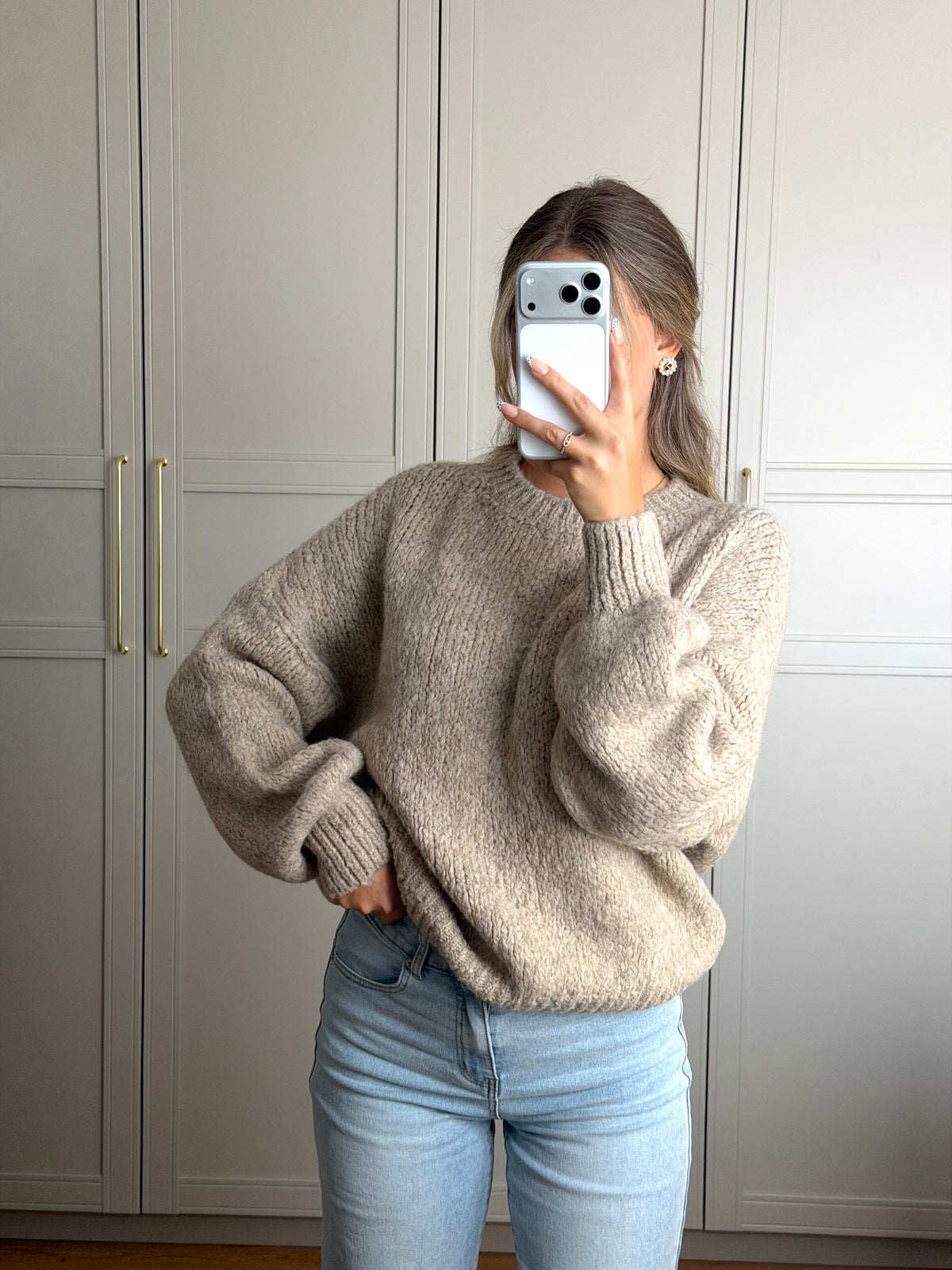 Maxine Strickpullover - taupe