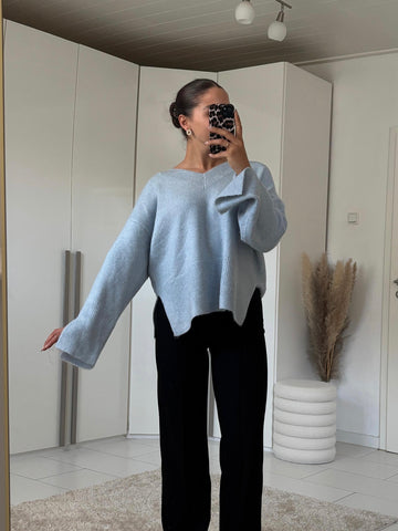 Softie V-Pullover hellblau