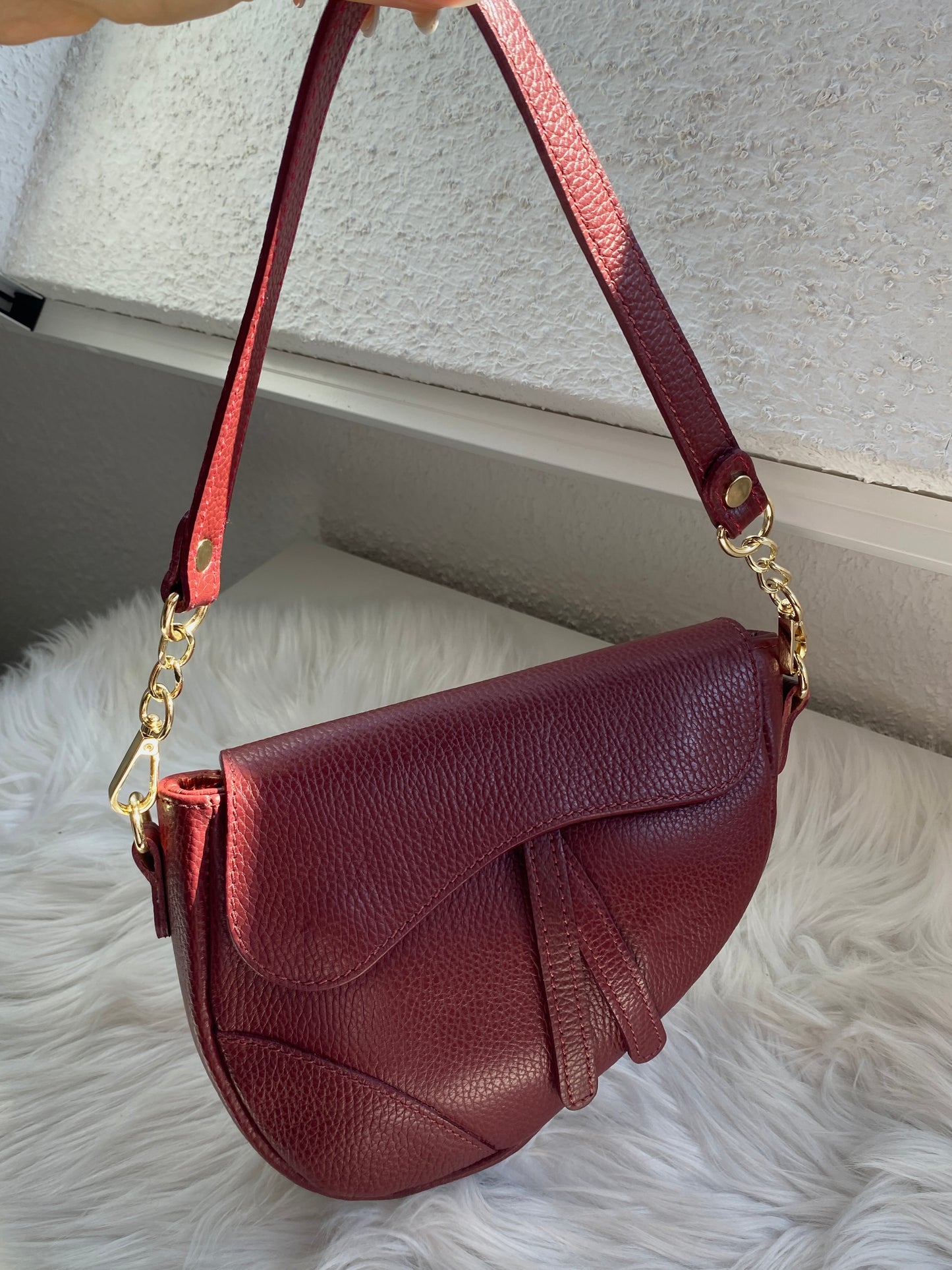 Saddle Bag mini - Burgundy