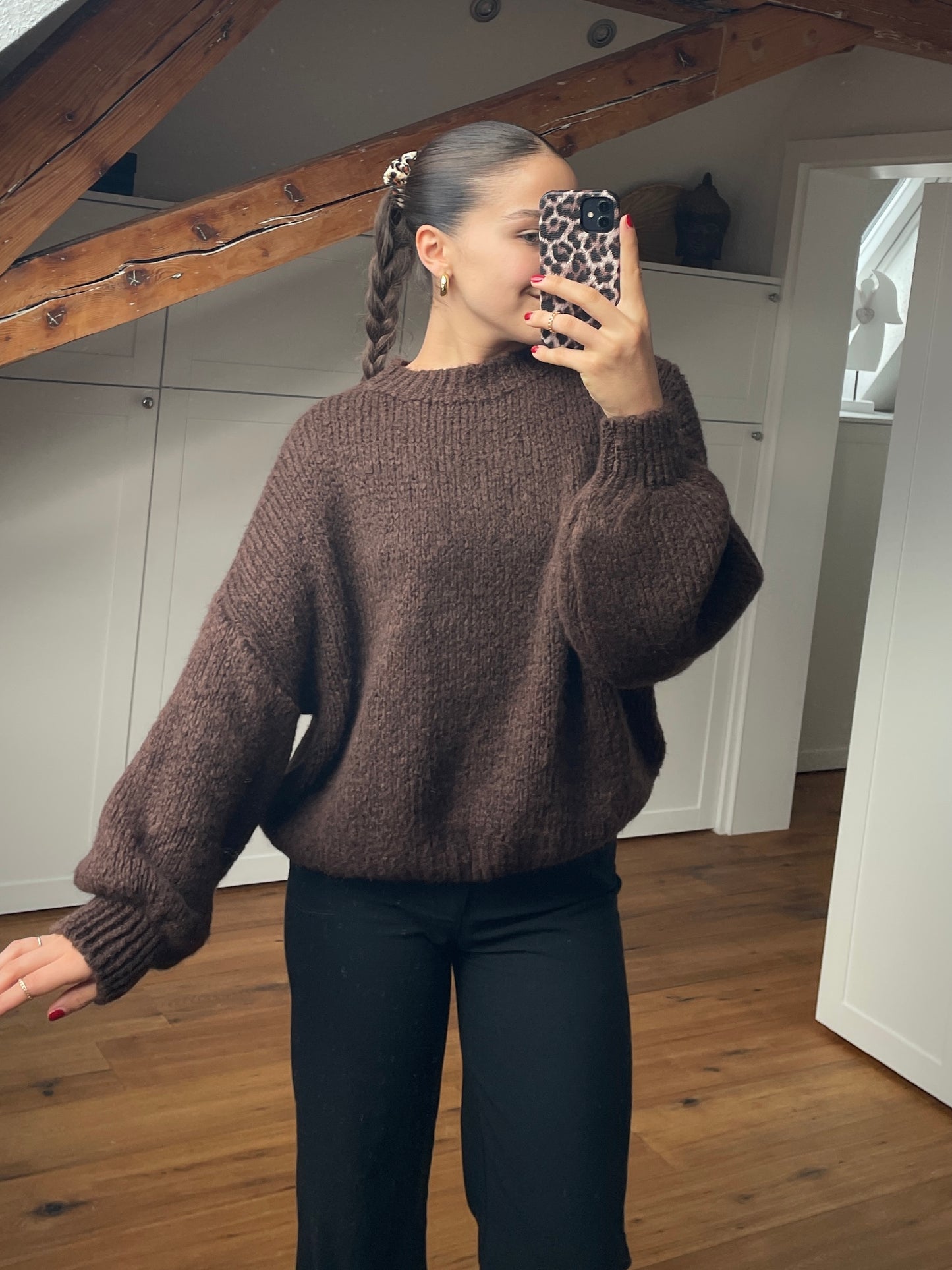 Maxine Strickpullover - Schoko