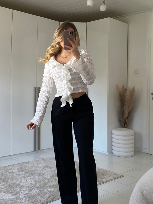 Schwarze Stoff Hose