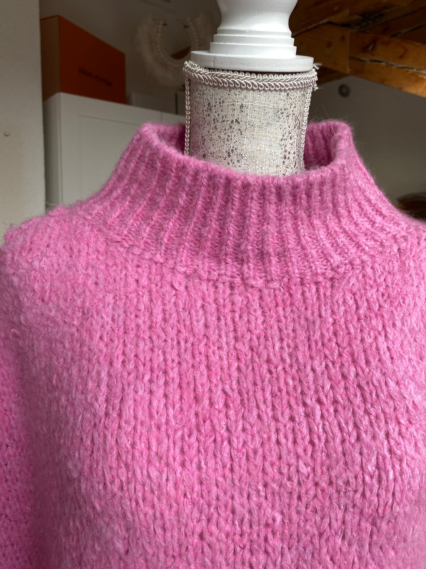 Cozy long Strickpullover - Pink