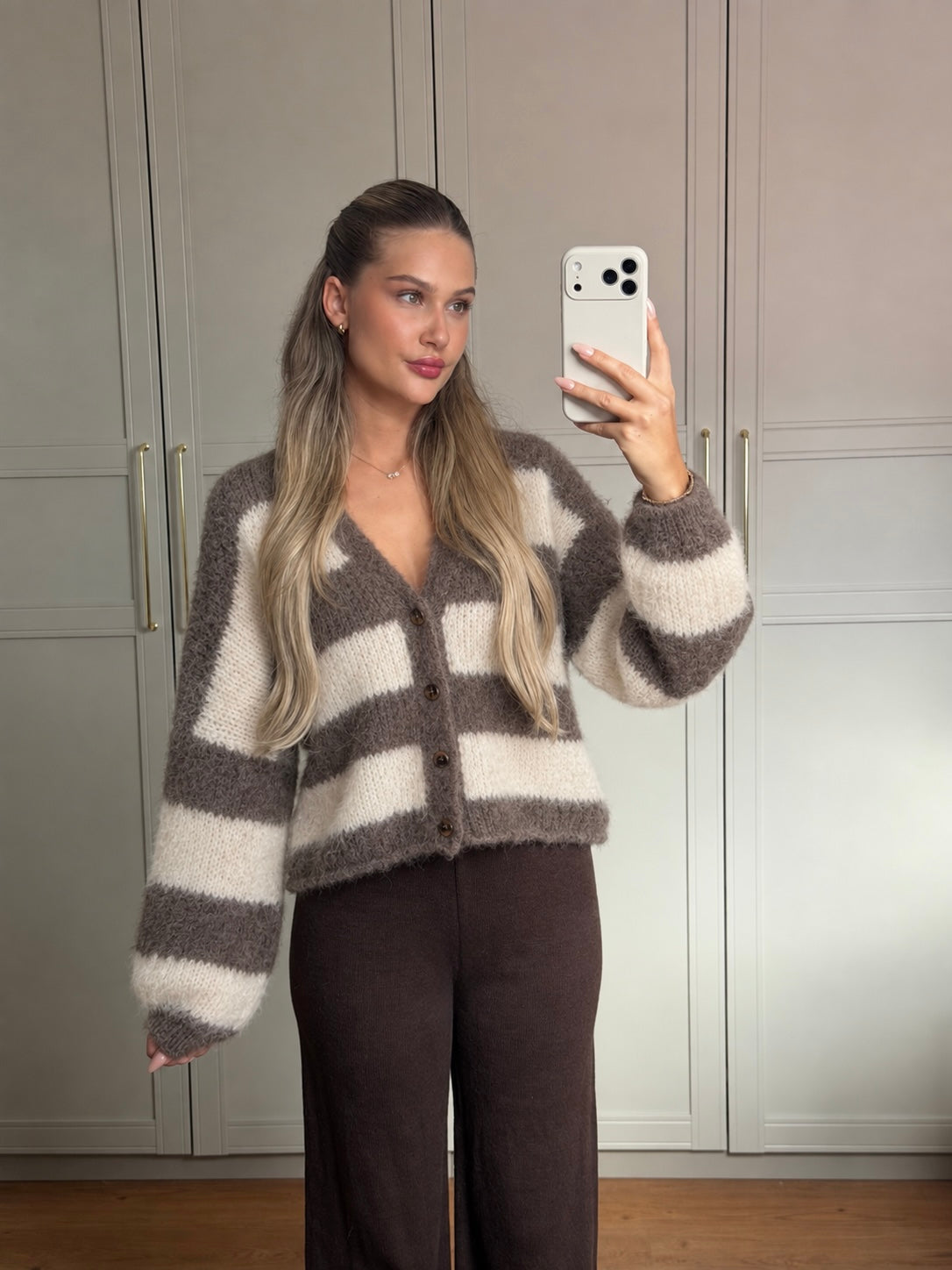 Comfy Streifen Cardigan