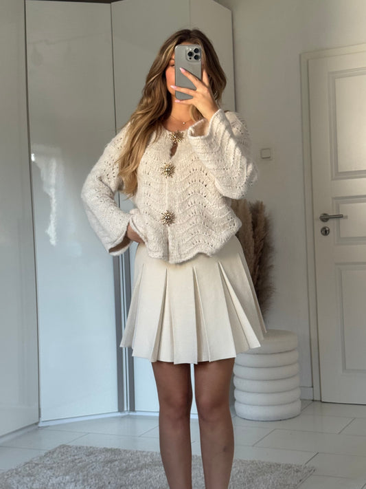 Sunny Wave Cardigan Creme