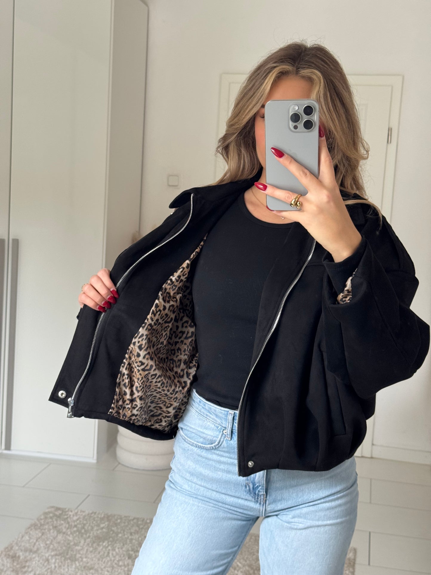 Wildlederoptik Jacke