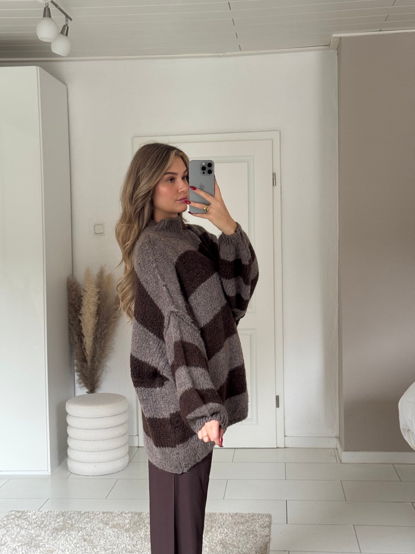 Cozy Long Streifenpullover