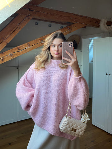 Cozy Strickpullover - Rosa