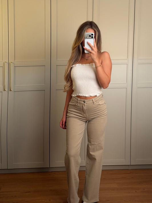 Straight leg Jeans Beige
