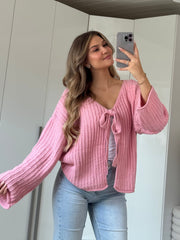 Knoten Cardigan - Rosa