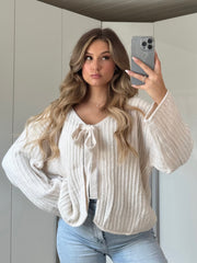 Knoten Cardigan - Ecru