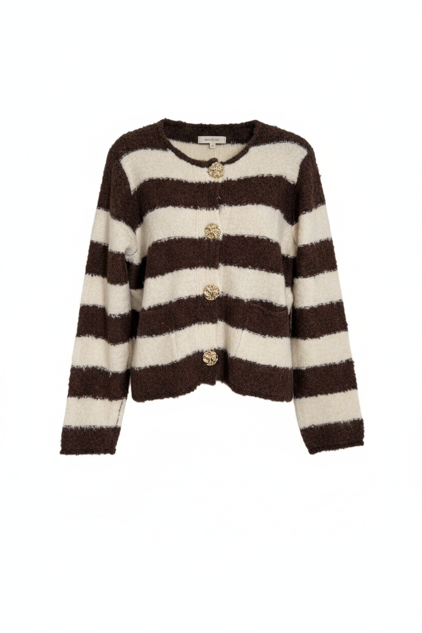 Elegant Stripe Cardigan