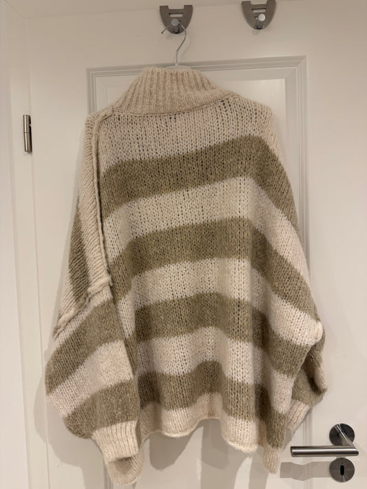 Cozy Strickpullover gestreift