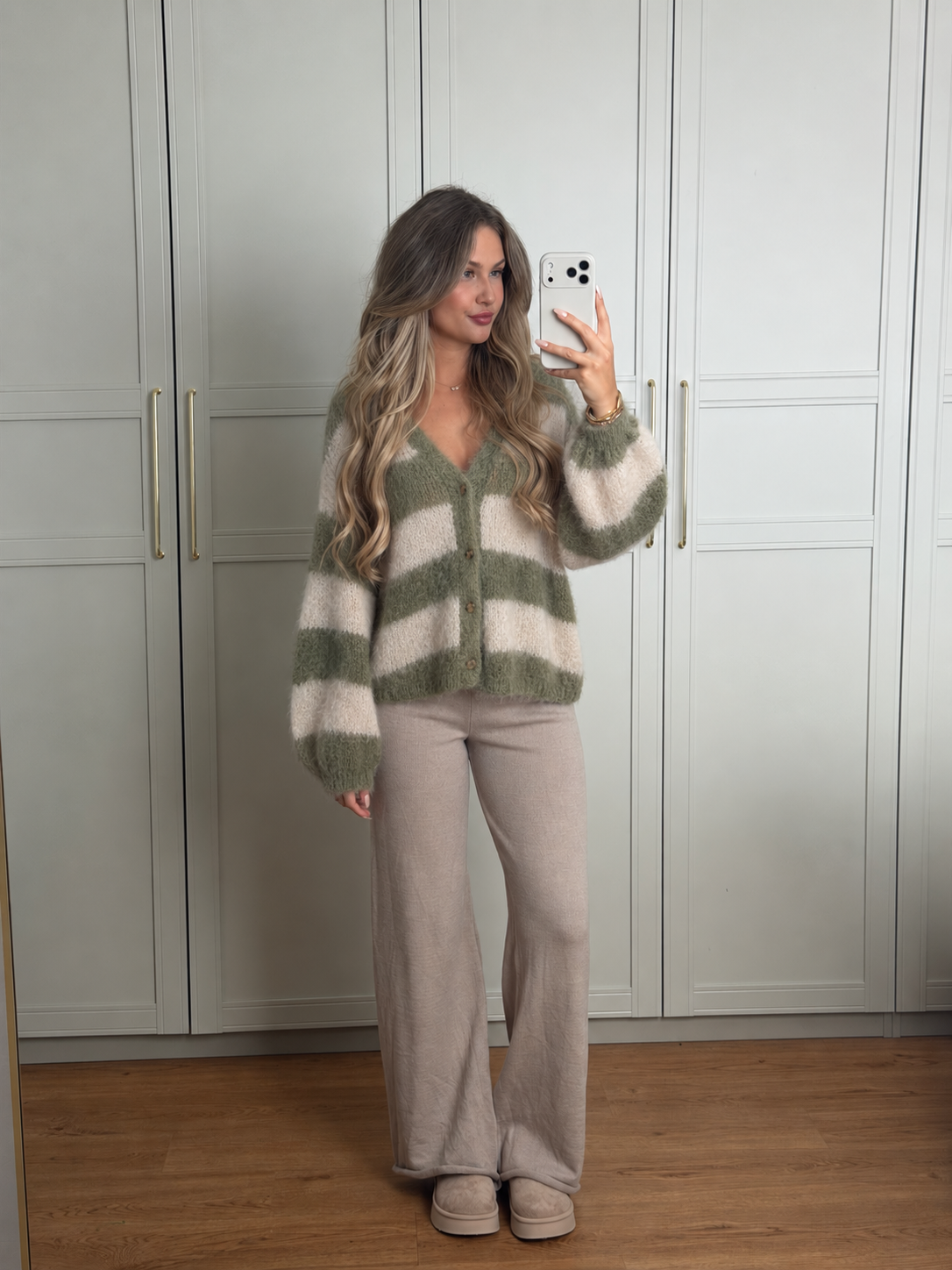 Comfy Streifen Cardigan