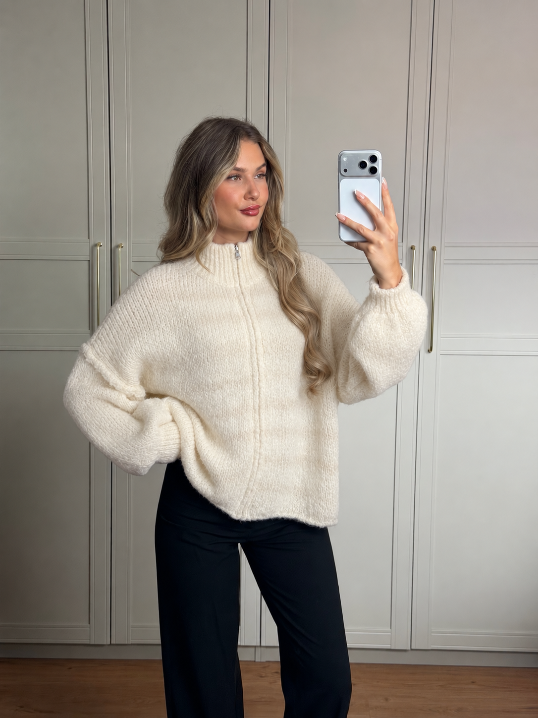 Cozy Streifen Zipper